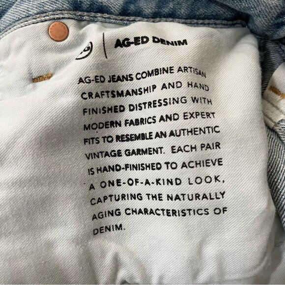 AG® Adriano Goldshmied Alexxis Jean Shorts in 23 Years Facade Patched, 32, NWT - Picture 11 of 11